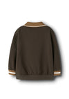 Name It Mini Boy Ramse Long Sleeve Polo Sweater, Brown