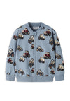 Name It Mini Boy Bertus Full Zip Tractor Jacket, Blue