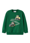Name It Mini Boy Tractor Long Sleeve Sweater, Green