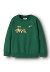 Name It Mini Boy Vion Digger Long Sleeve Sweater, Green