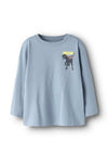 Name It Mini Boy Velix Dino Long Sleeve Top, Blue