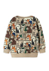 Name It Mini Boy Waldy Camping Long Sleeve Sweater, Beige