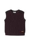 Name It Mini Boy Raffat Knit Vest, Brown