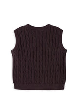 Name It Mini Boy Raffat Knit Vest, Brown