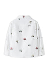 Name It Mini Boy Tractor Print Long Sleeve Shirt, White