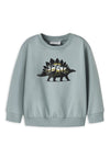 Name It Mini Boy Vildar Dino Long Sleeve Sweater, Green