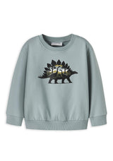 Name It Mini Boy Vildar Dino Long Sleeve Sweater, Green