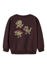 Name It Mini Boy Vildar Dino Long Sleeve Sweater, Brown
