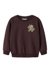 Name It Mini Boy Vildar Dino Long Sleeve Sweater, Brown
