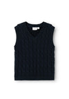Name It Mini Boy Remon Knit Vest, Dark Sapphire