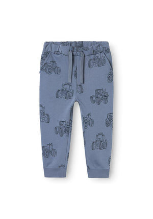 Name It Mini Boy Tractor Sweat Pant, Flint Stone