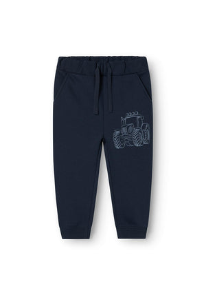 Name It Mini Boy Tractor Sweat Pant, Dark Sapphire