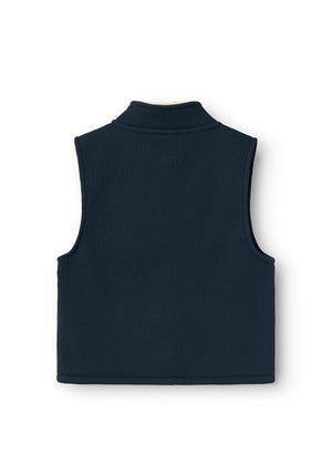 Name It Mini Boy Sabon Sleeveless Teddy Vest, Dark Sapphire