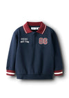Name It Mini Boy Ramse Long Sleeve Polo Sweater, Navy