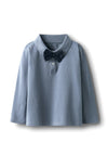 Name It Mini Boy Rogula Long Sleeve Polo, Grey