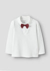 Name It Mini Boy Rogula Long Sleeve Polo, White