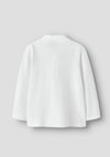 Name It Mini Boy Rogula Long Sleeve Polo, White