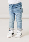 Name It Mini Boy Ryan Slim Jeans, Light Blue Denim