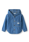 Name It Mini Boy Peter Hooded Denim Shirt, Blue