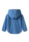 Name It Mini Boy Peter Hooded Denim Shirt, Blue