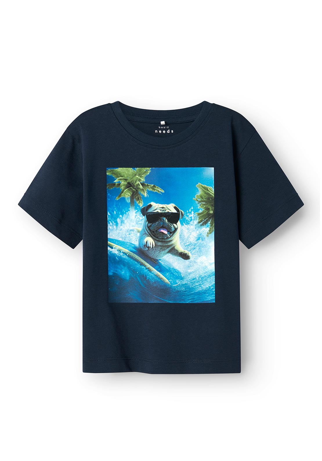 Name It Mini Boy Voto Short Sleeve Top, Navy Blazer