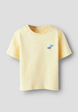 Name It Mini Boy Fredery Short Sleeve Tee, Buff Yellow