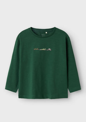 Name It Mini Boy Berg Long Sleeve Top, Eden Green