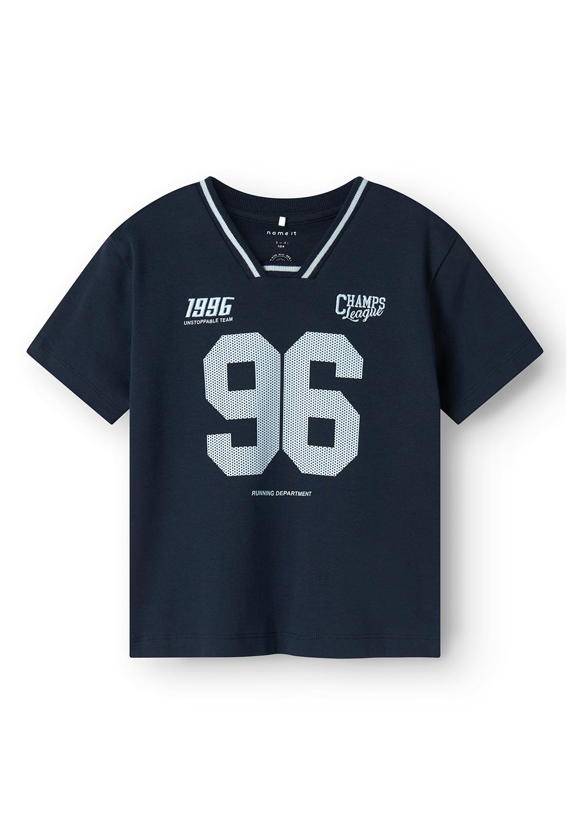 Name It Mini Boy Dakki Short Sleeve Tee, Navy Blazer