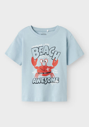 Name It Mini Boy Short Sleeve Tee, Celestial Blue