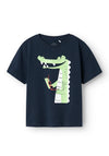 Name It Mini Boy Short Sleeve Tee, Navy Blazer