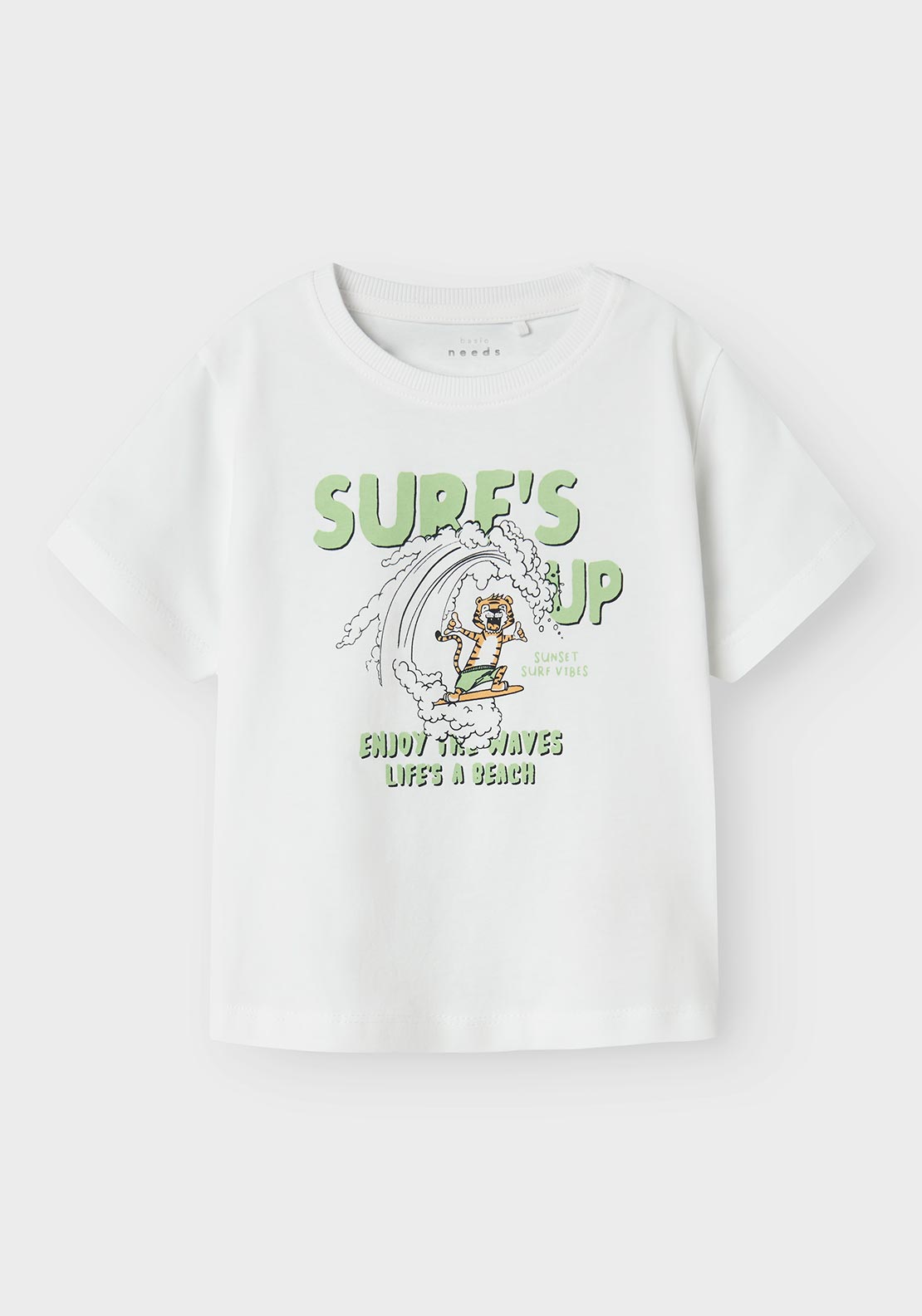 Name It Mini Boy Short Sleeve Tee, Bright White