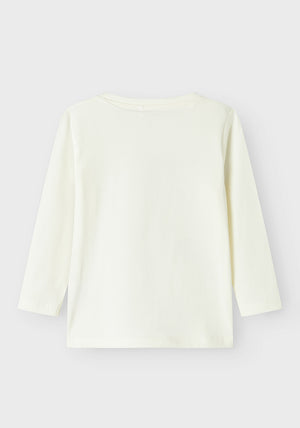 Name It Mini Boy Borris Long Sleeve Top, Cloud Dancer