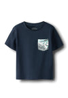 Name It Mini Boy Valmas Short Sleeve Tee, Navy Blazer