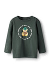 Name It Mini Boy Voto Teddy Long Sleeve Top, Green
