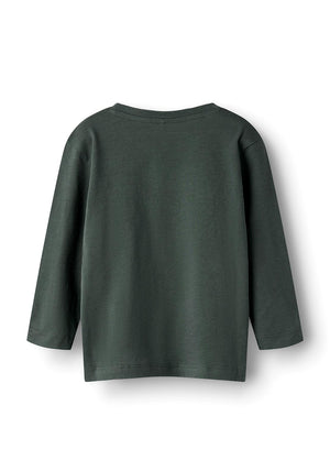 Name It Mini Boy Voto Teddy Long Sleeve Top, Green