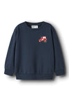 Name It Mini Boy Vildar Tractor Long Sleeve Sweater, Navy