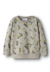 Name It Mini Boy Vildar Print Long Sleeve Sweater, Beige