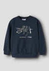 Name It Mini Boy Finn Foil Dino Sweater, Navy
