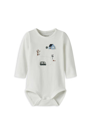Name It Baby Boy Bent Long Sleeve Body, Off White