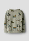 Name It Mini Boy Basil Digger Long Sleeve Sweater, Green