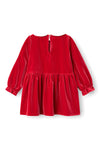 Name It Mini Girl Rinna Long Sleeve Velour Dress, Jester Red