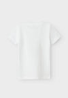 Name It Mini Girl Larisa Short Sleeve Tee, White