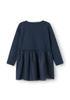 Name It Mini Girl Rijul Long Christmas Sleeve Dress, Navy