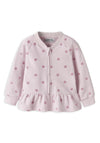 Name It Mini Girl Ovidia Polka Dot Full Zip Sweater, Pink