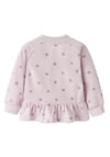 Name It Mini Girl Ovidia Polka Dot Full Zip Sweater, Pink