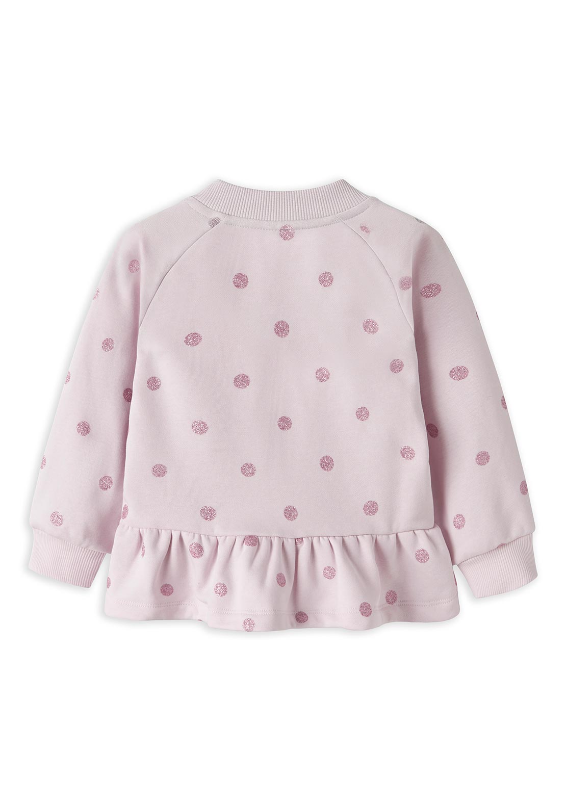 Name It Mini Girl Ovidia Polka Dot Full Zip Sweater, Pink