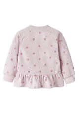Name It Mini Girl Ovidia Polka Dot Full Zip Sweater, Pink