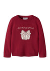 Name It Mini Girl Long Sleeve Knit Jumper, Red