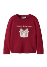 Name It Mini Girl Long Sleeve Knit Jumper, Red