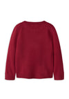 Name It Mini Girl Long Sleeve Knit Jumper, Red